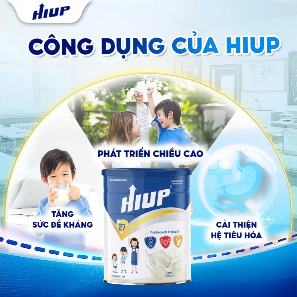 Ảnh Thực phẩm dinh dưỡng HIUP tăng chiều cao cho trẻ, hỗ trợ tăng cân, tăng đề kháng cho bé - Hộp 650gr 2