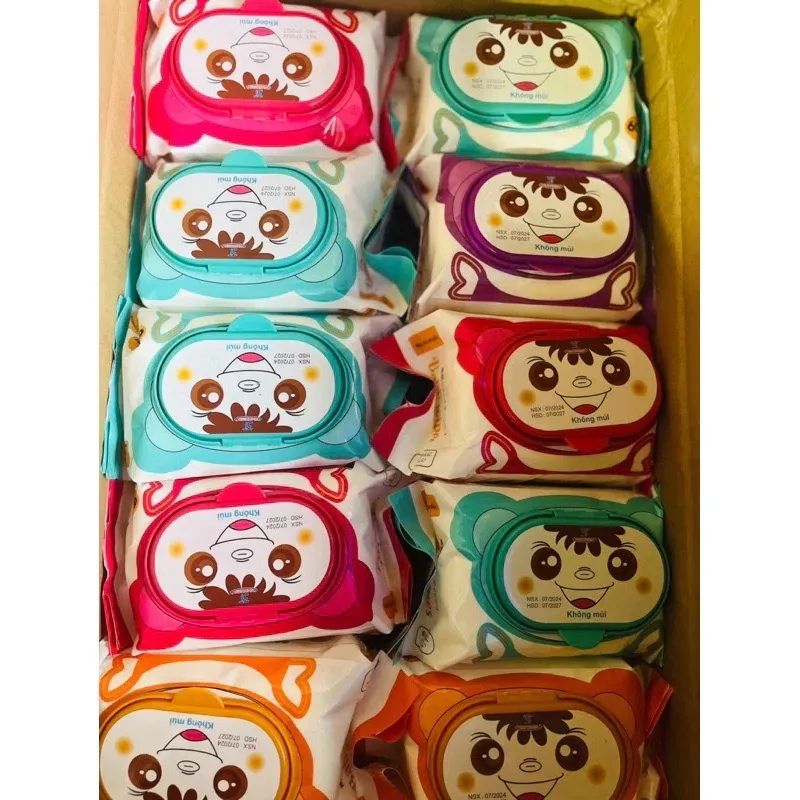 Ảnh Thùng 10 Gói Khăn Ướt Baby Wipes Gói 600gram An Toàn Cho Da Bé 2