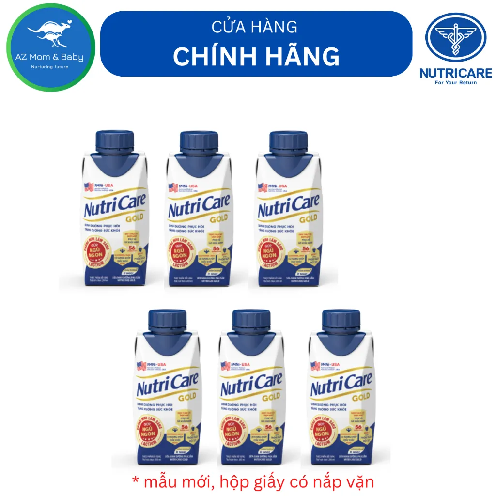 Ảnh Thùng 18 hộp sữa Nutricare GOLD - bồi bổ phục hồi sức khoẻ (200ml x 18 hộp) 2