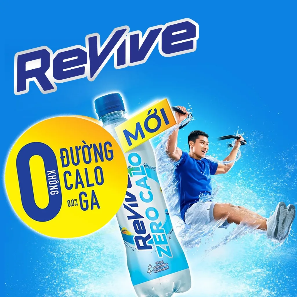 Ảnh Thùng 24 Chai Nước Giải Khát Revive Không Calo (500ml/chai) 4
