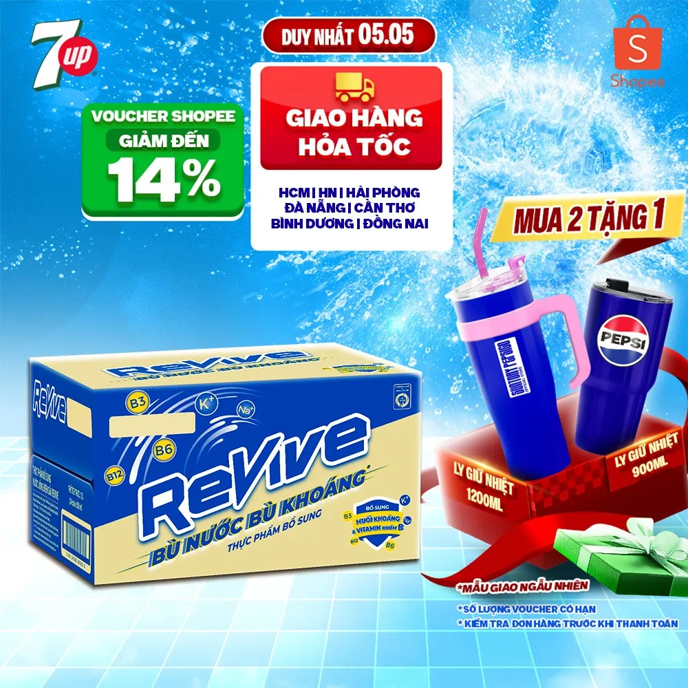 Ảnh Thùng 24 Chai Nước Giải Khát Revive (500ml/chai) 1