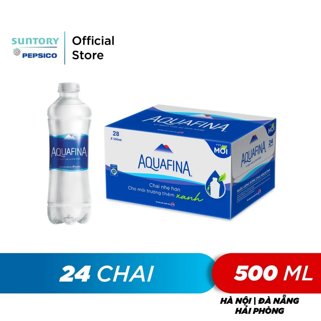 Ảnh Thùng 24 Chai Nước tinh khiết Aquafina (500ml/chai) 2