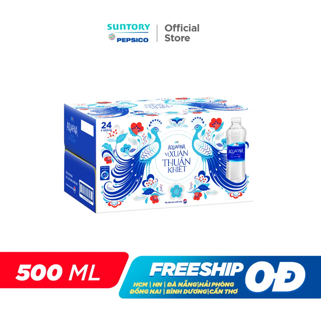 Ảnh Thùng 24 Chai Nước tinh khiết Aquafina (500ml/chai) 3