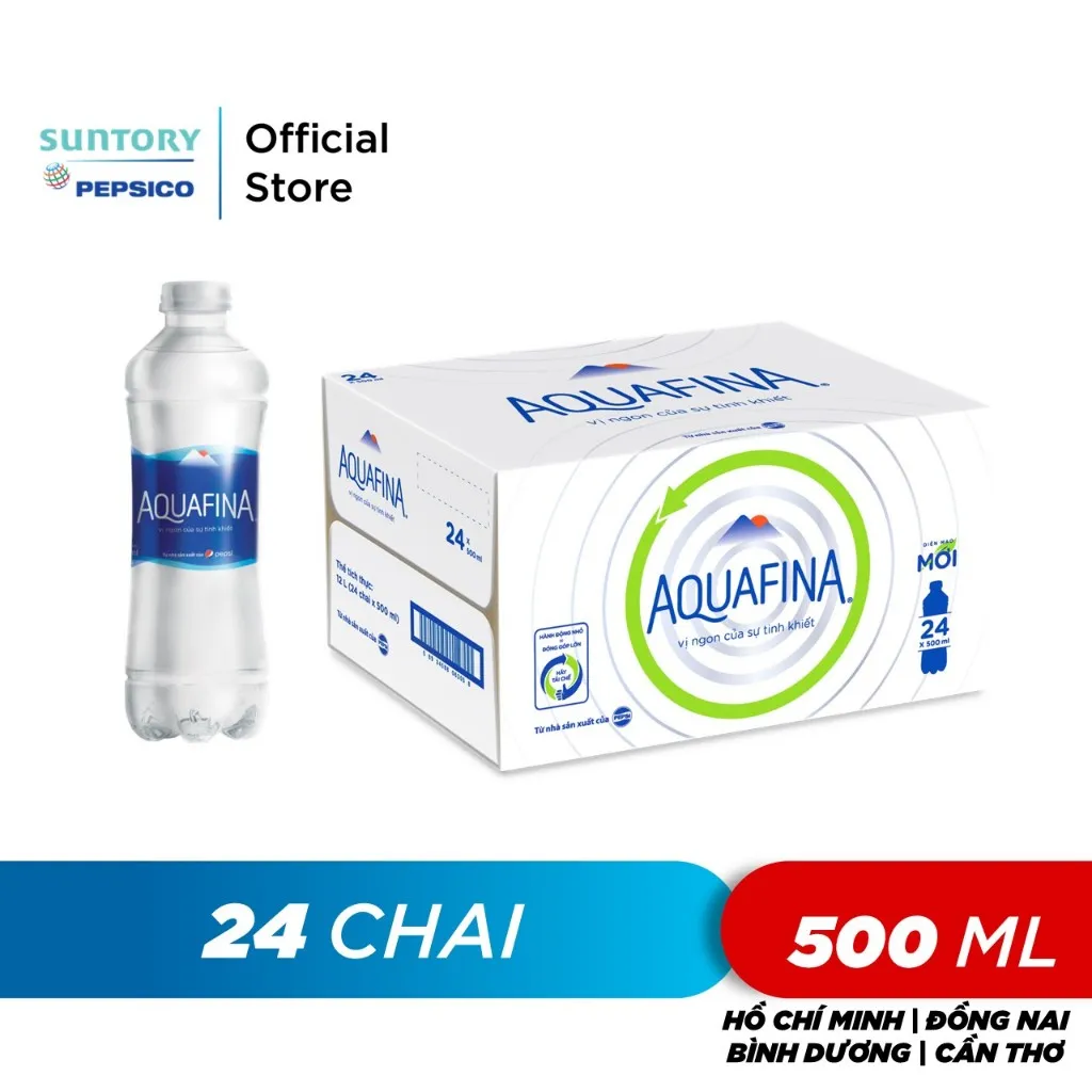 Ảnh Thùng 24 Chai Nước tinh khiết Aquafina (500ml/chai) 4