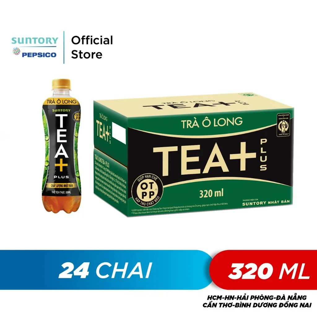 Ảnh Thùng 24 Chai Trà Ô long Tea+ (320 ml/chai) 1