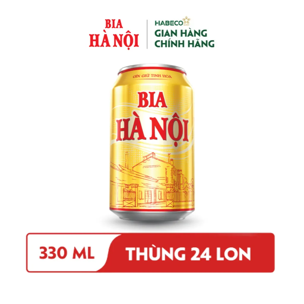 Ảnh Thùng 24 lon Bia Hà Nội phiên bản hè 2025 - HABECO (330ml/lon) 1