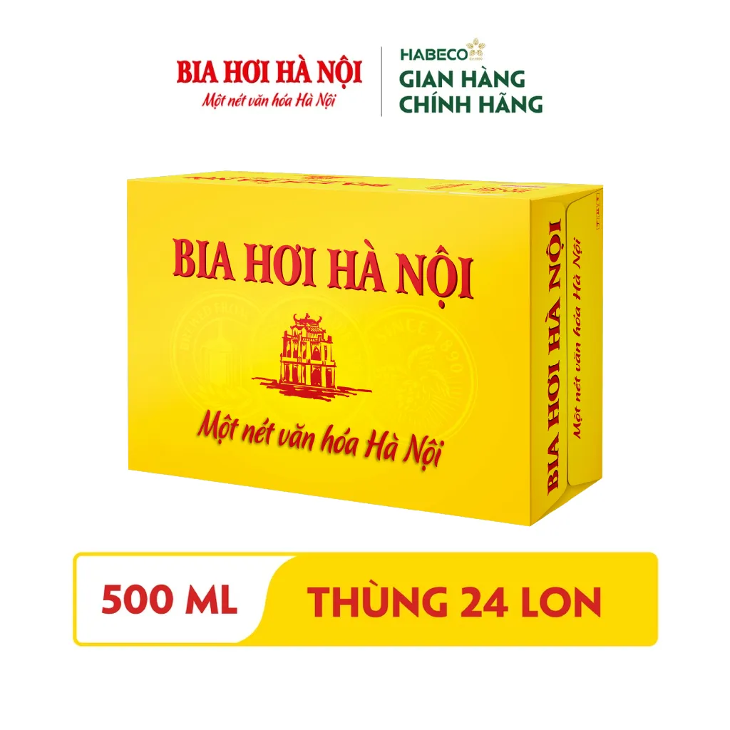Ảnh Thùng 24 lon Bia Hơi Hà Nội - HABECO (500ml/lon) 2