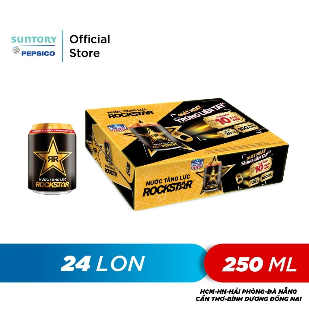 Ảnh Thùng 24 Lon Nước Tăng Lực Rockstar (250ml/lon) 2