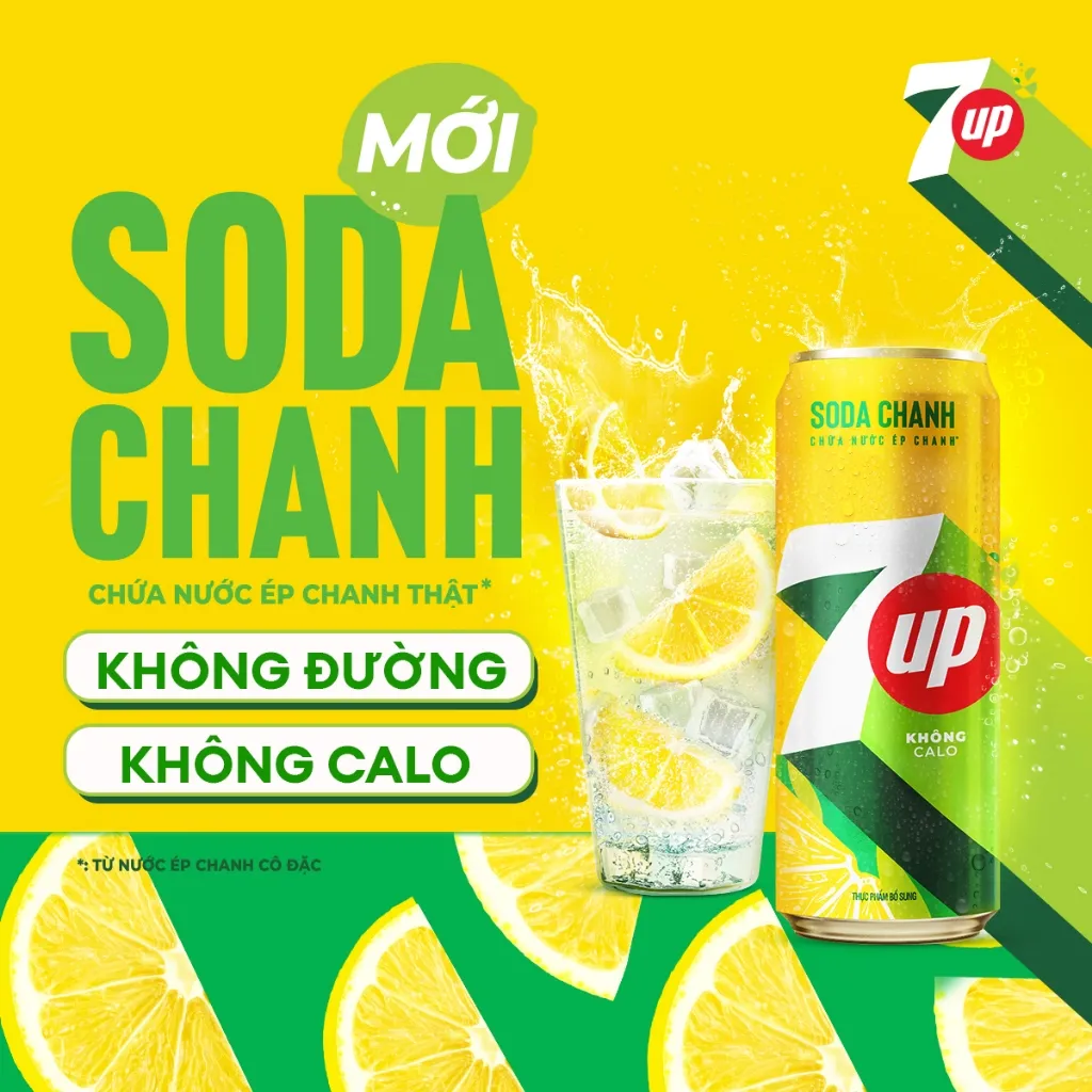 Ảnh Thùng 24 Lon Nước Uống Có Gaz 7UP Soda Chanh Không Calo (320ml/lon) 4