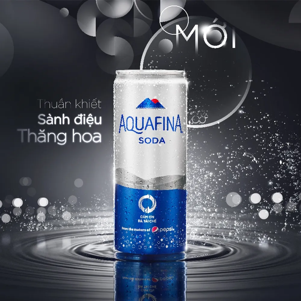 Ảnh Thùng 24 Lon Nước Uống Có Gaz Aquafina Soda (320ml/lon) 3