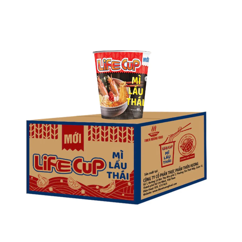 Ảnh Thùng 24 Ly Mì Lẩu Thái Life Cup 60g/ly 3