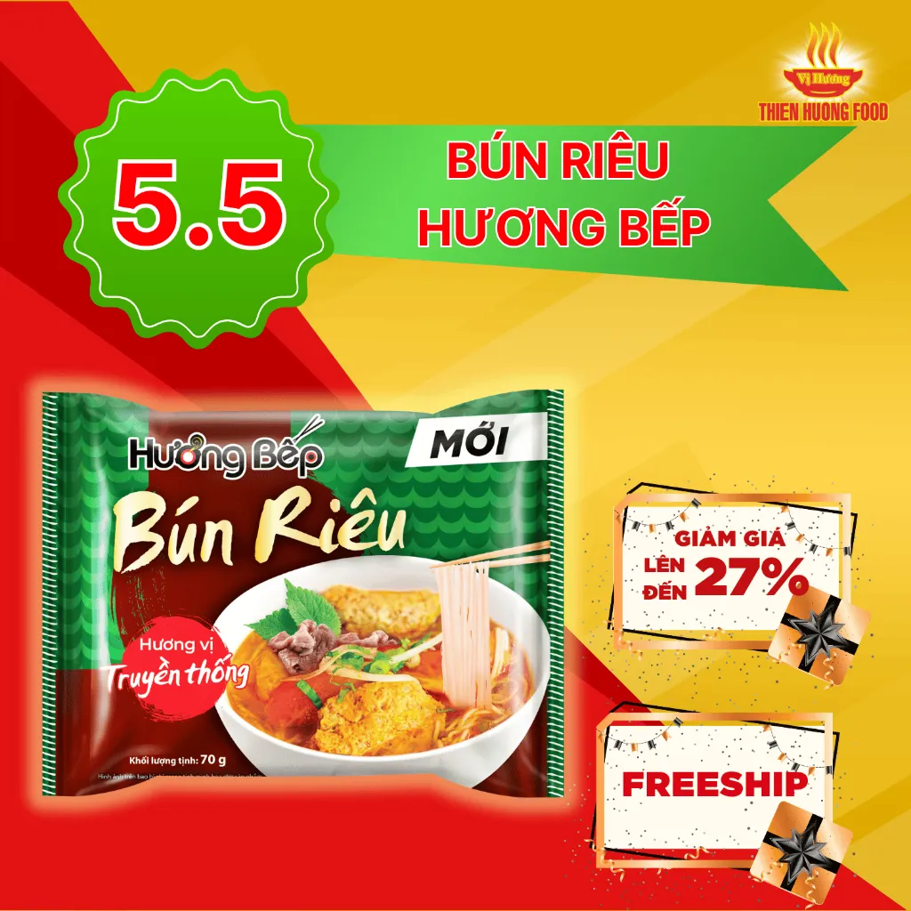 Ảnh Thùng 30 gói Bún Riêu Hương Bếp 70g/gói 1