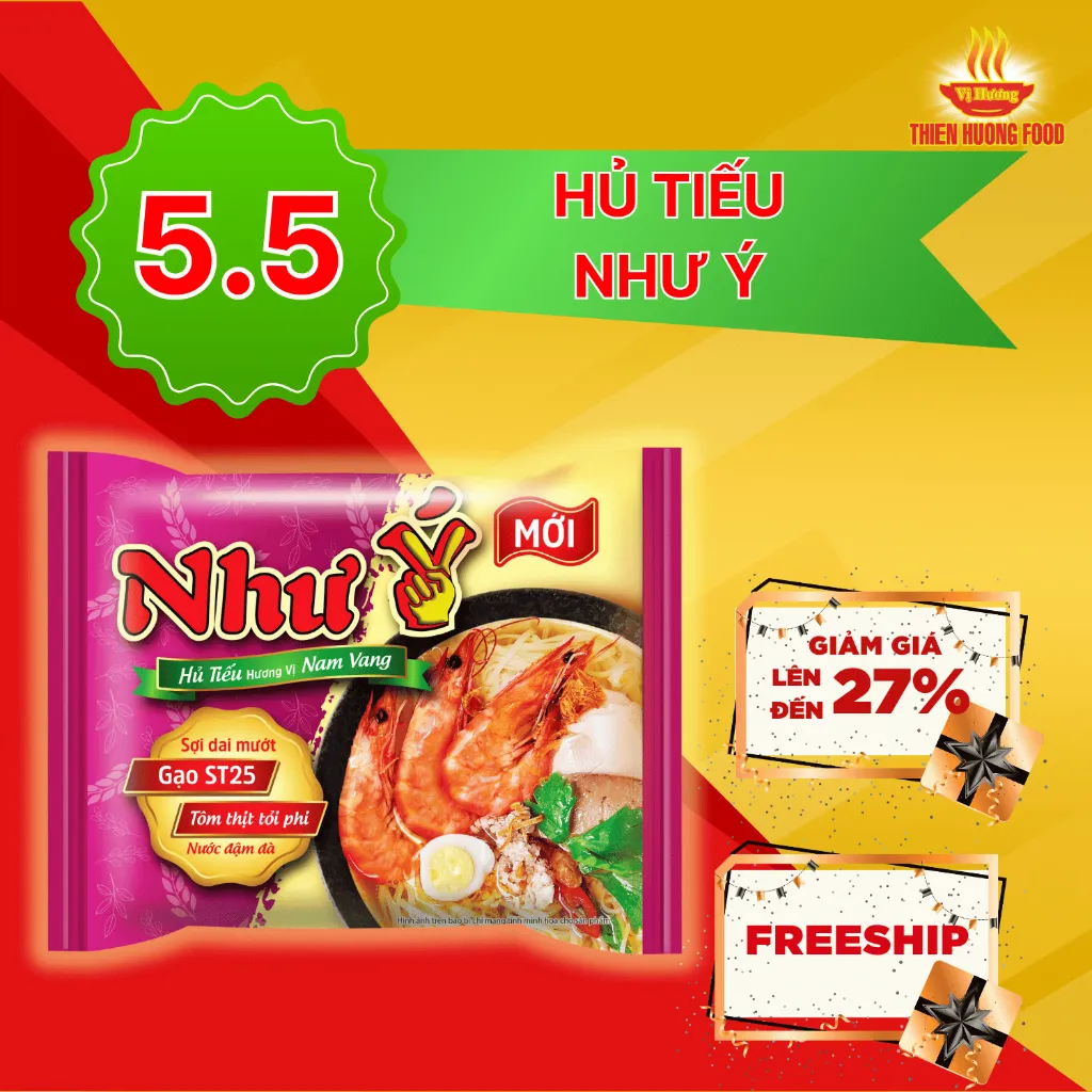 Ảnh Thùng 30 Gói Hủ Tiếu Nam Vang Như Ý 60g/gói 1