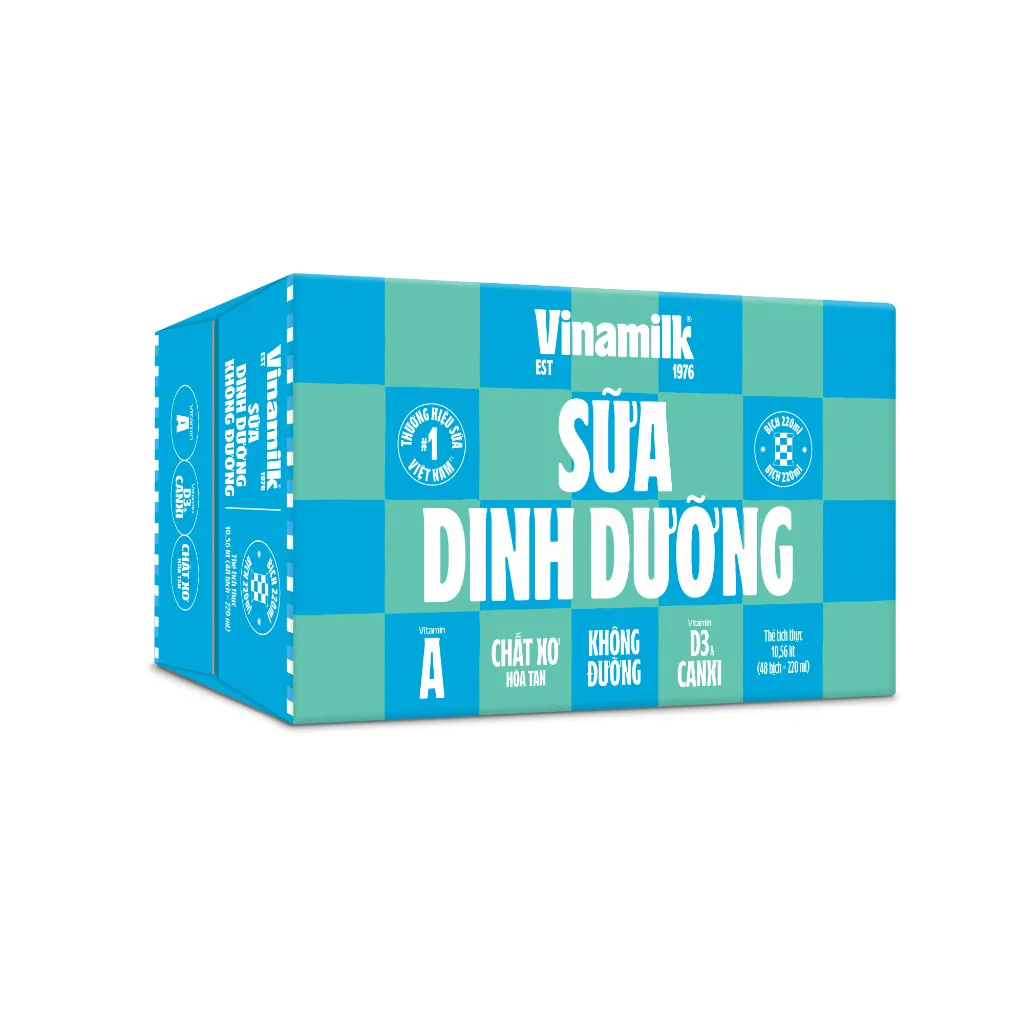 Ảnh Thùng 48 Bịch Sữa dinh dưỡng Vinamilk không đường 220ml 1