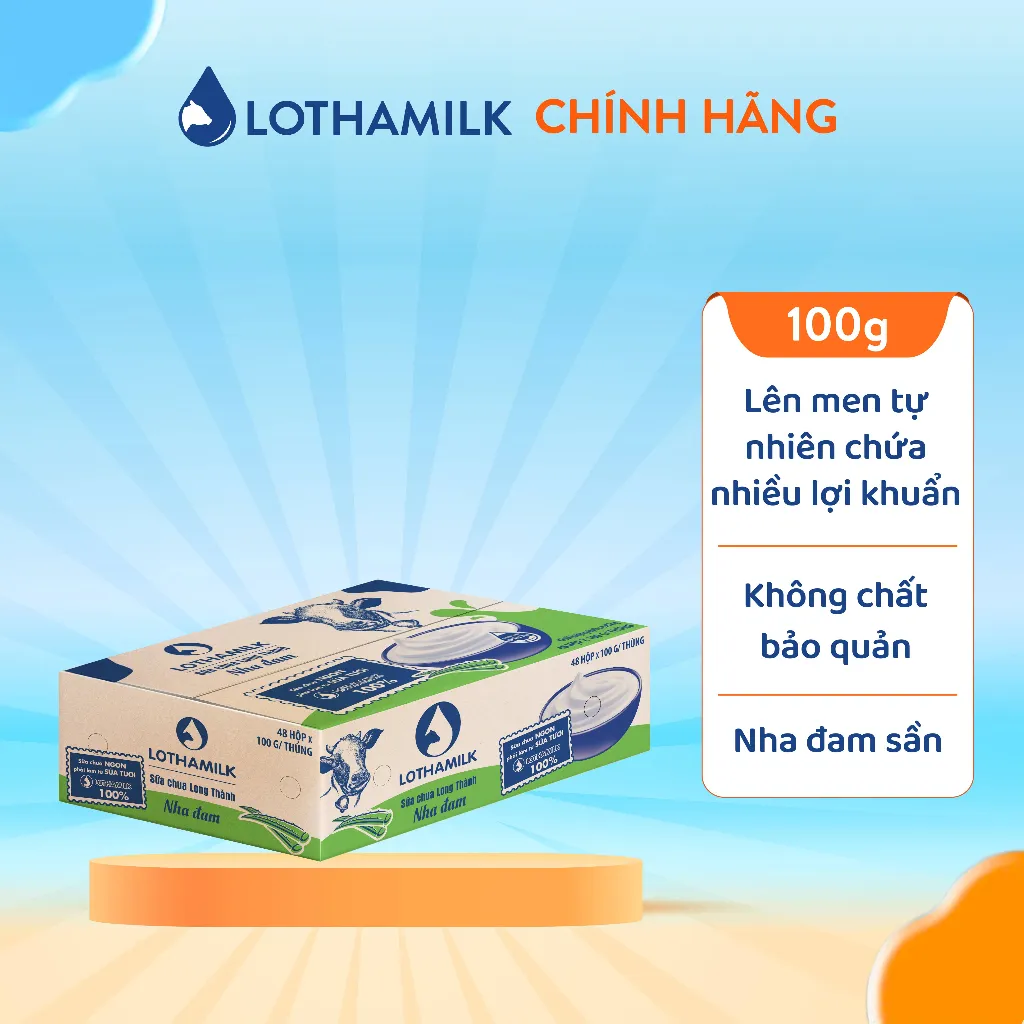 Ảnh Thùng 48 hộp sữa chua ăn Lothamilk 100g 1