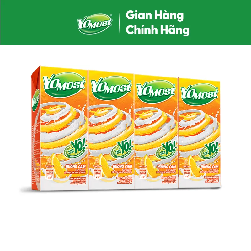 Ảnh Thùng 48 Hộp Sữa Chua Lên Men Tự Nhiên Yomost Vị Cam (170ml/Hộp) 3