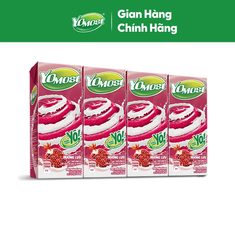 Ảnh Thùng 48 Hộp Sữa Chua Lên Men Tự Nhiên Yomost Hương Lựu (170ml/Hộp) 2