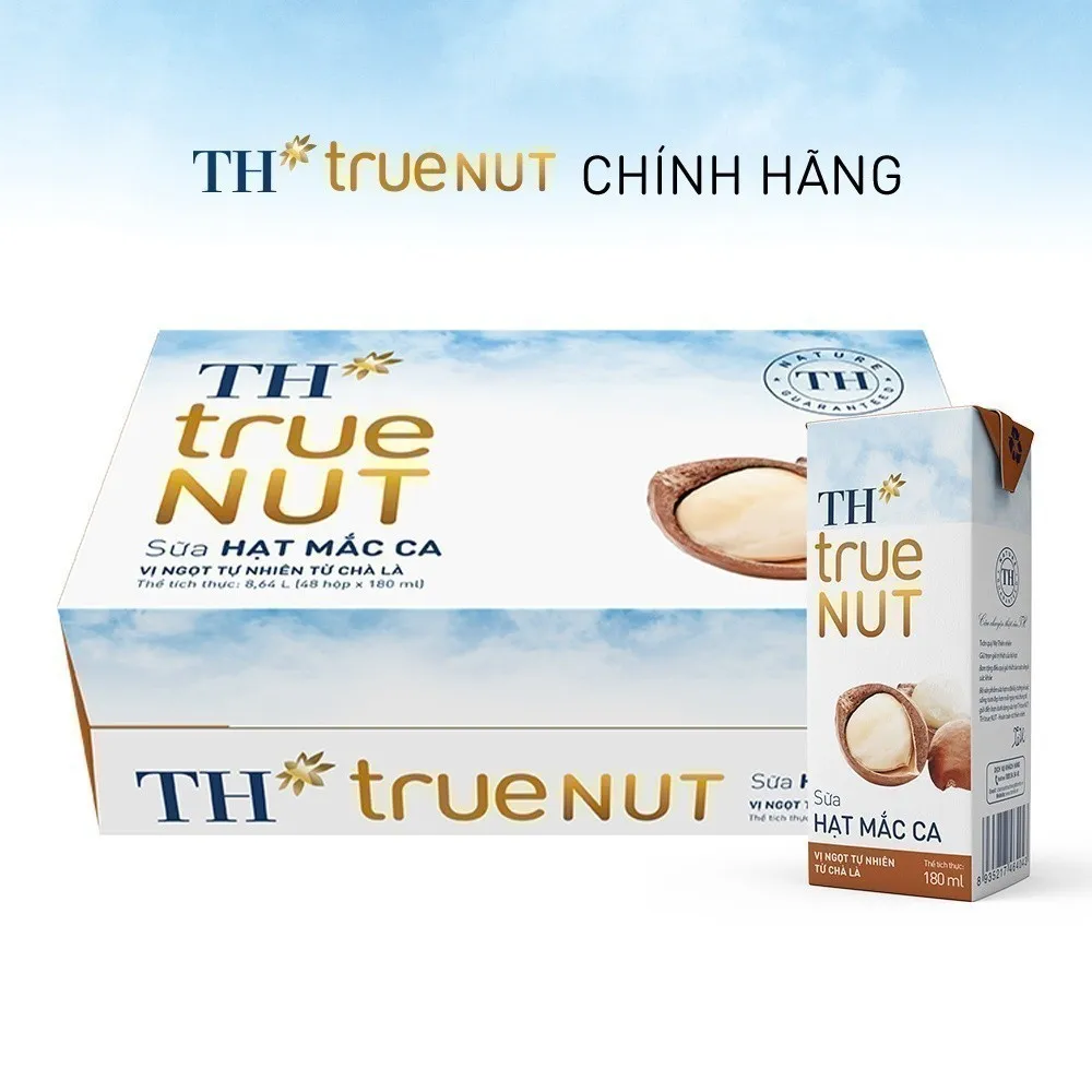 Ảnh Thùng 48 Hộp Sữa Hạt Mắc Ca TH true NUT milk 180ml (48 Hộp) 1