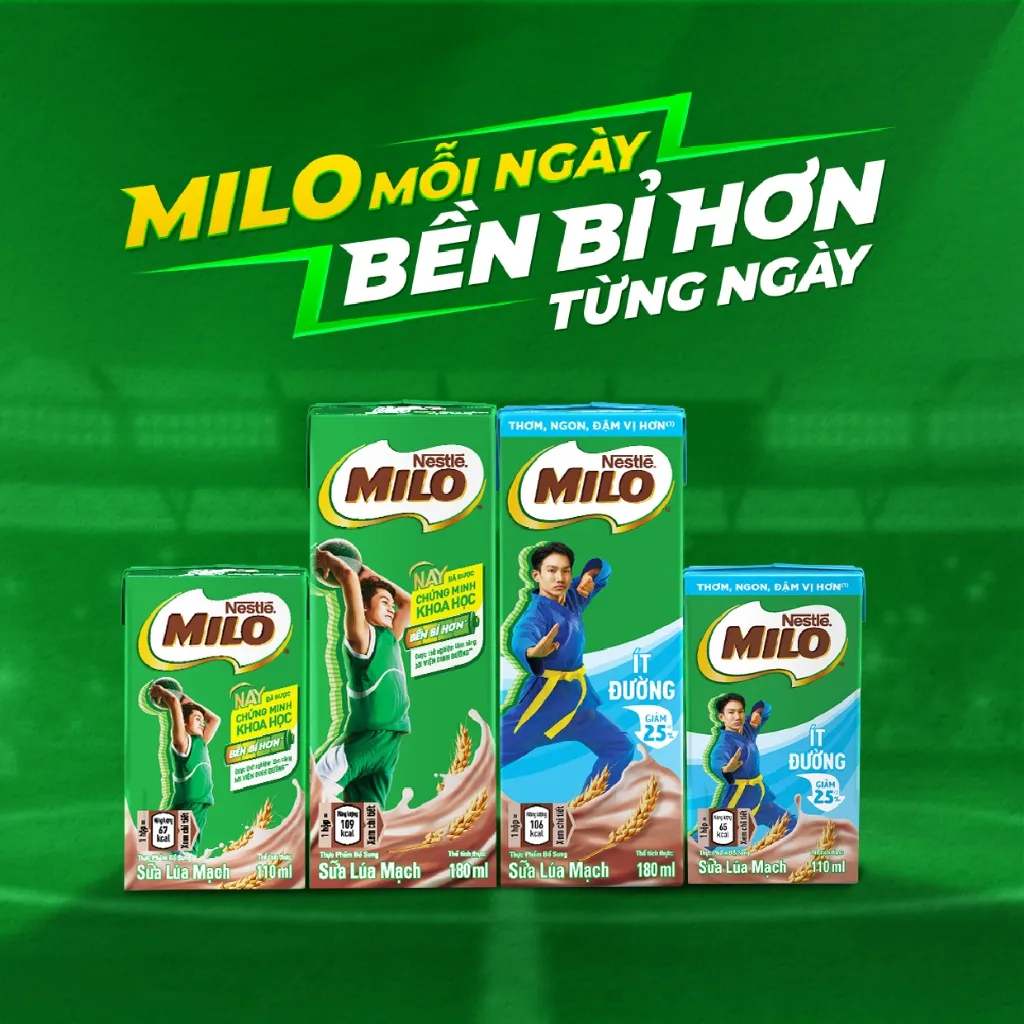 Ảnh Thùng 48 hộp sữa lúa mạch Nestlé MILO rời x 180ml không màng nhựa (48x180ml) 4