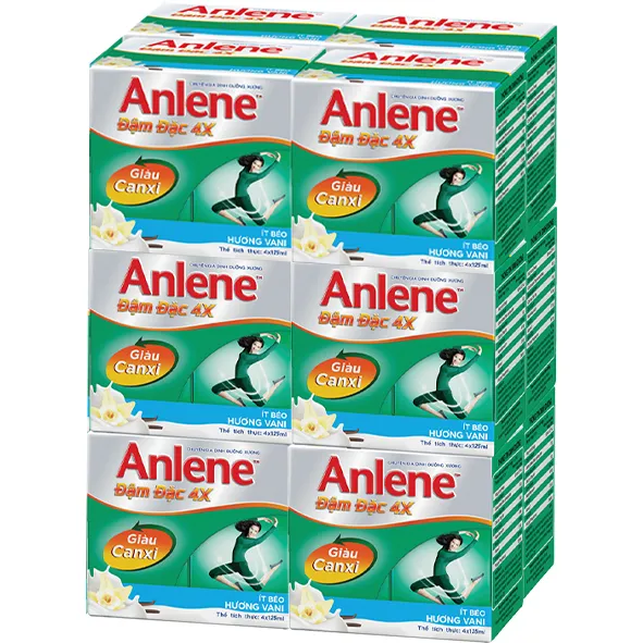 Ảnh Thùng 48 hộp sữa nước Anlene hương Vani đậm đặc ít béo 125ml 4