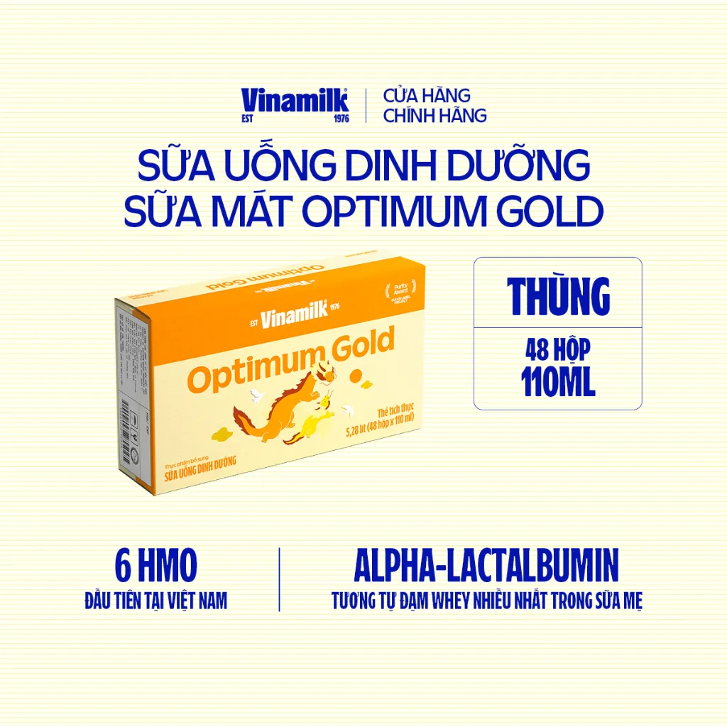 Ảnh Thùng 48 hộp Sữa pha sẵn Vinamilk Optimum Gold 110ml 3