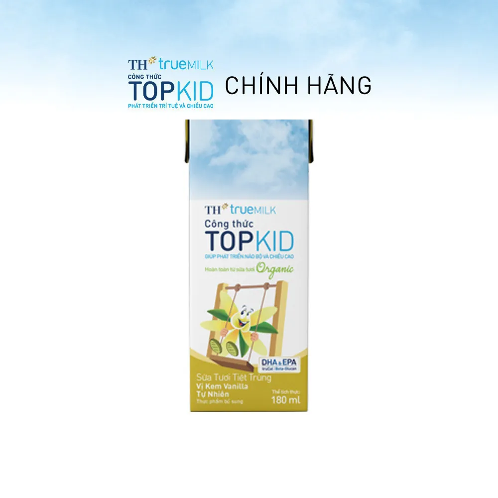 Ảnh Thùng 48 hộp sữa tươi tiệt trùng TOPKID kem vanilla tự nhiên TH true MILK 180ml 2