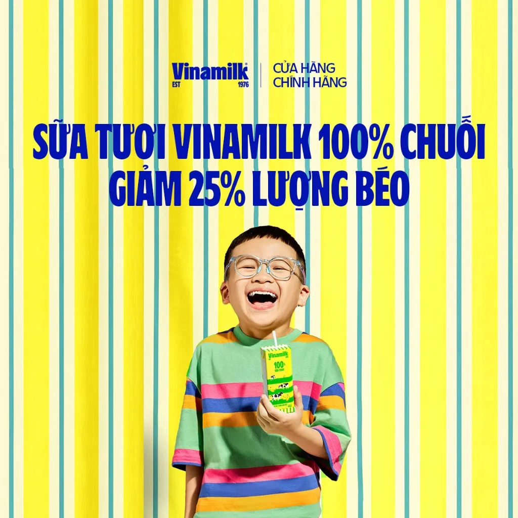 Ảnh Thùng 48 Hộp Sữa tươi tiệt trùng Vinamilk 100% Chuối 180ml 3
