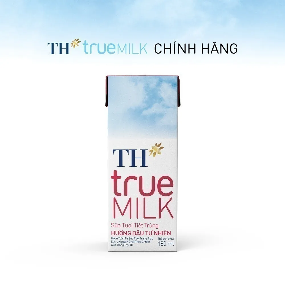 Ảnh Thùng 48 hộp sữa tươi tiệt trùng TH true MILK hương dâu tự nhiên 180 ml (180 ml x 48) 2