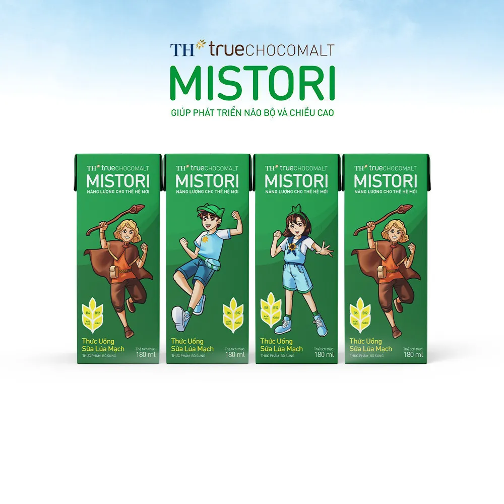 Ảnh Thùng 48 Hộp Thức uống sữa lúa mạch TH true CHOCOMALT MISTORI milk 180 ml (48 Hộp) 1