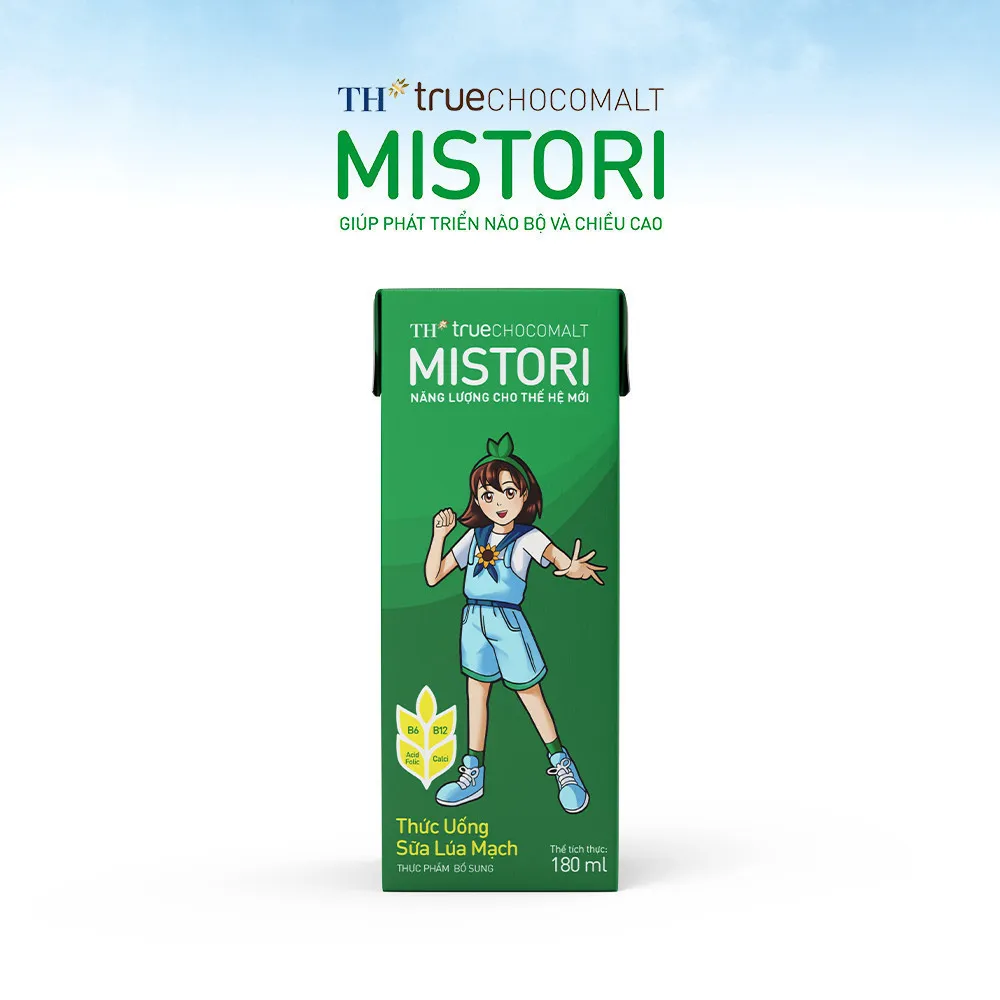 Ảnh Thùng 48 Hộp Thức uống sữa lúa mạch TH true CHOCOMALT MISTORI milk 180 ml (48 Hộp) 3