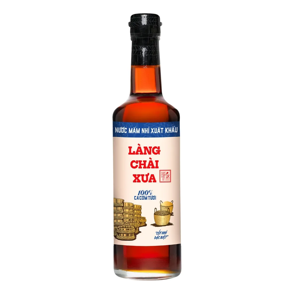 Ảnh Thùng 6 chai nước mắm nhỉ xuất khẩu Làng Chài Xưa Nhãn Xanh 500ml/chai vị dịu nhẹ phù hợp giới trẻ 3