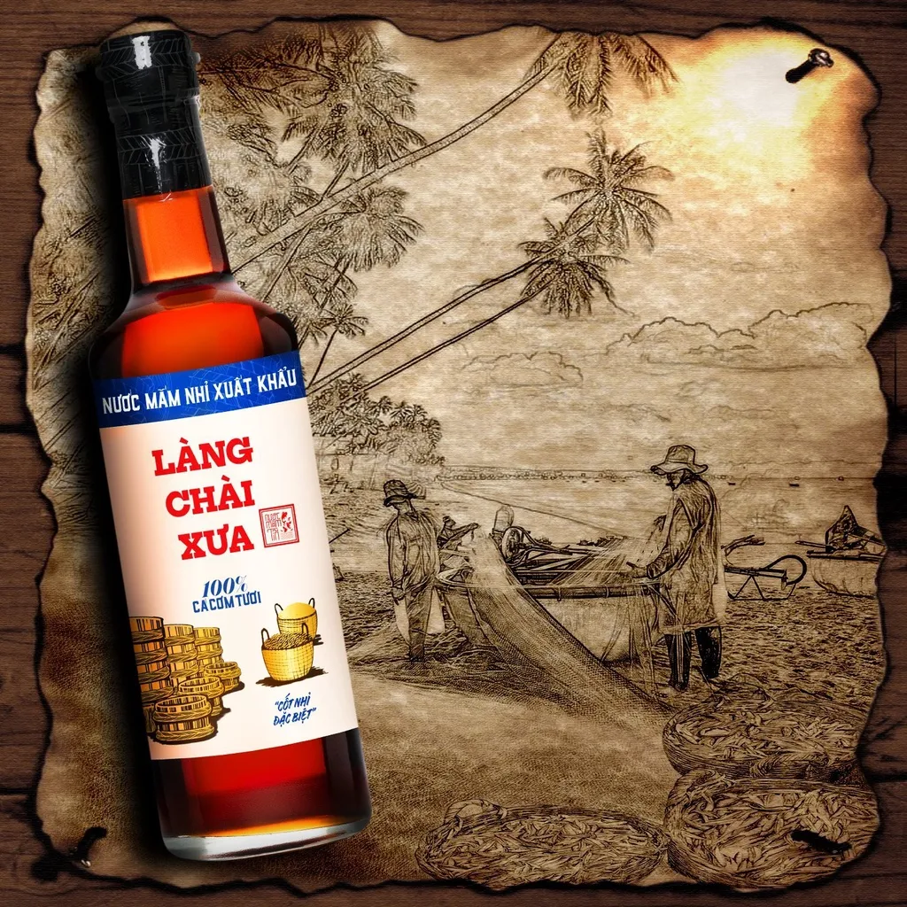 Ảnh Thùng 6 chai nước mắm nhỉ xuất khẩu Làng Chài Xưa Nhãn Xanh 500ml/chai vị dịu nhẹ phù hợp giới trẻ 4
