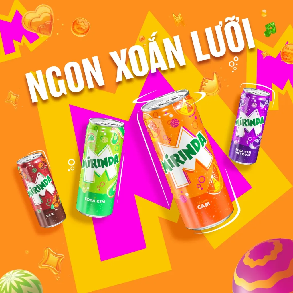 Ảnh Thùng Nước Ngọt Có Gaz Mirinda Xá Xị (320ml/lon) 4