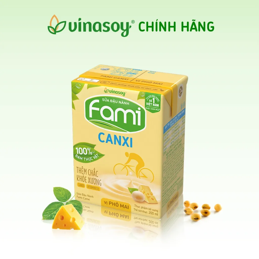 Ảnh Thùng sữa đậu nành Fami Canxi Phô Mai (36 hộp x 200ml) 1