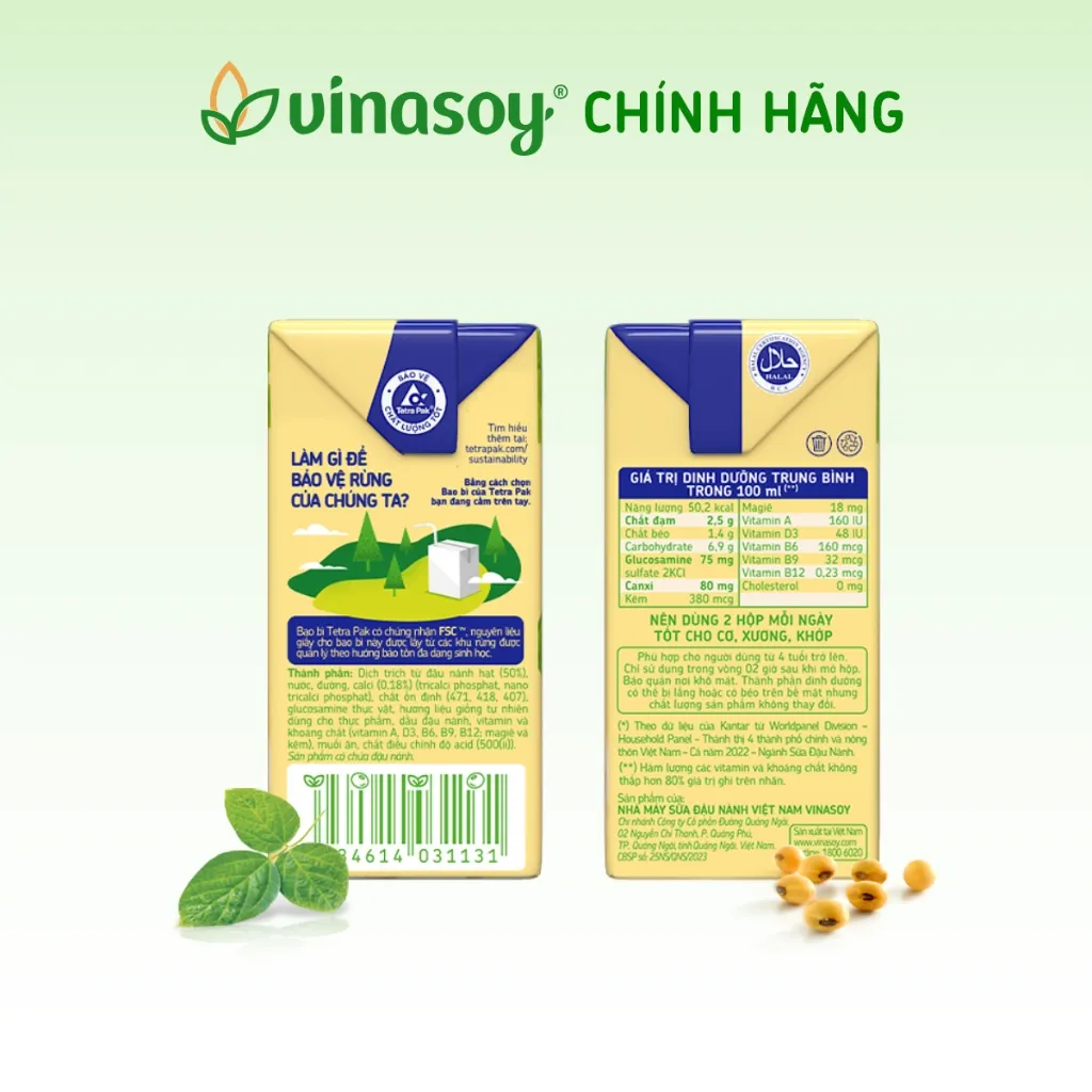 Ảnh Thùng sữa đậu nành Fami Canxi Plus nguyên vị hộp (36 hộp x 200ml) 3