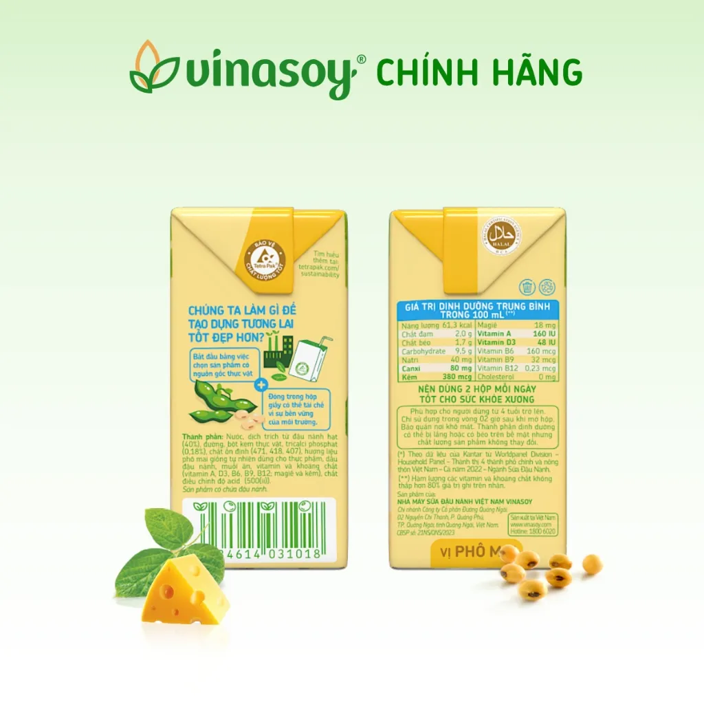 Ảnh Thùng sữa đậu nành Fami Canxi Phô Mai (36 hộp x 200ml) 3