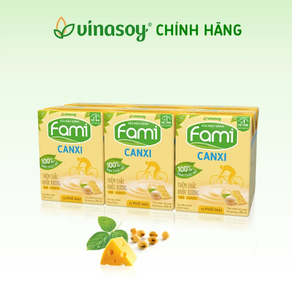 Ảnh Thùng sữa đậu nành Fami Canxi Phô Mai (36 hộp x 200ml) 4