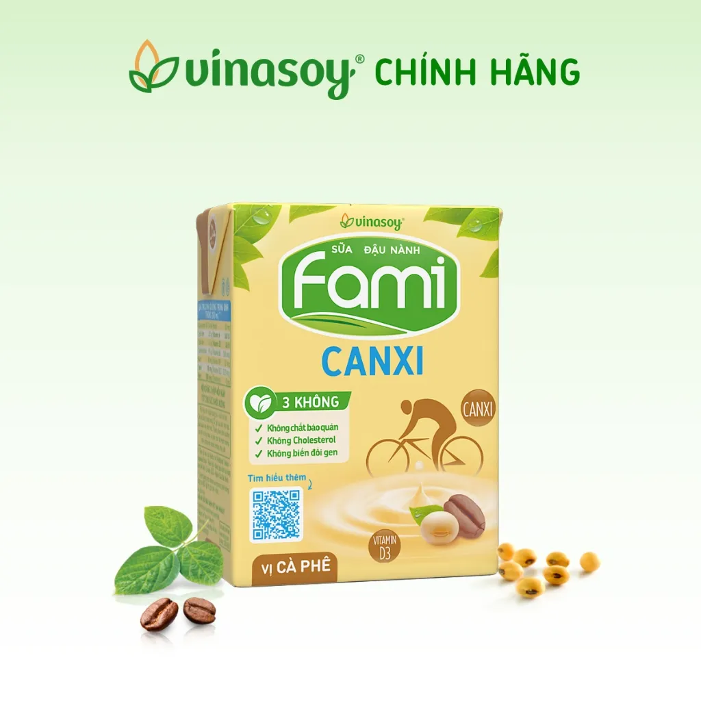 Ảnh Thùng sữa đậu nành Fami Canxi Cà Phê (36 hộp x 200ml) 2
