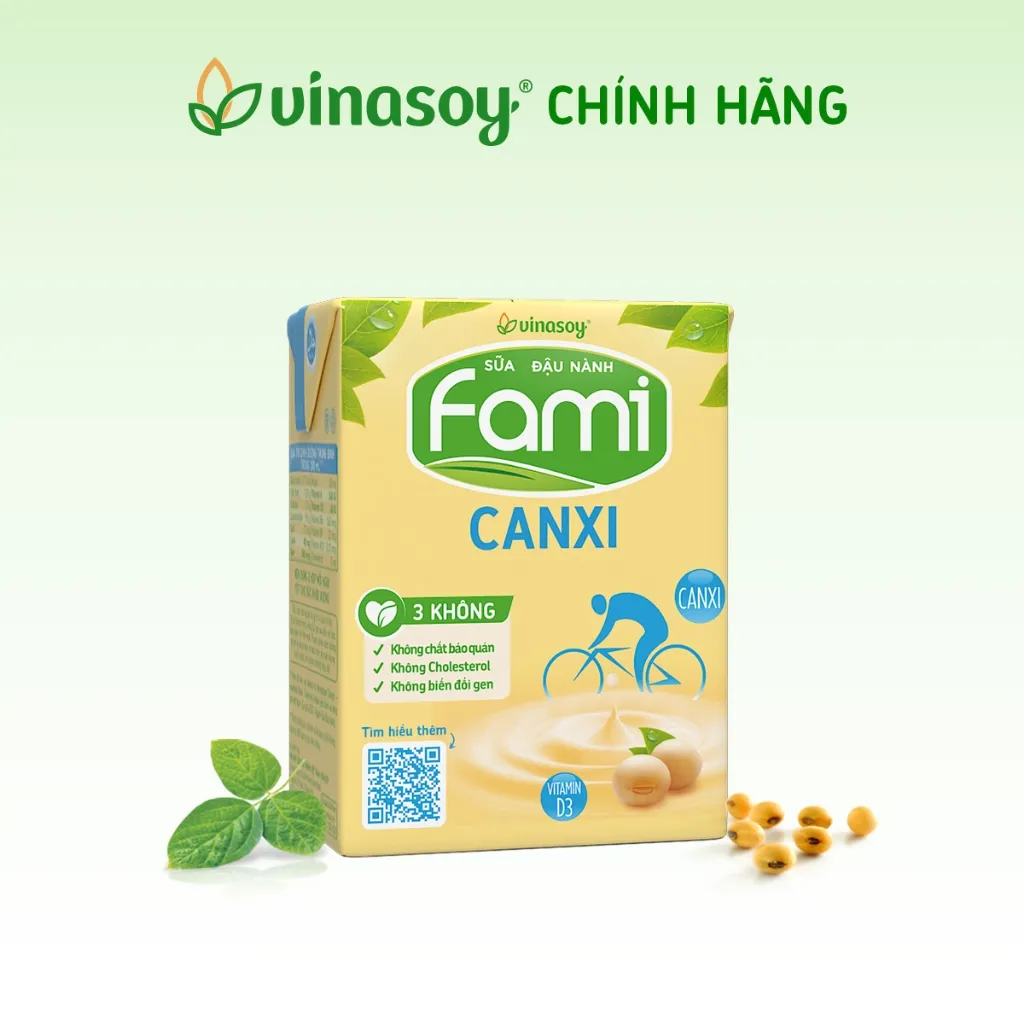 Ảnh Thùng sữa đậu nành Fami Canxi có đường (36 hộp x 200ml) 2