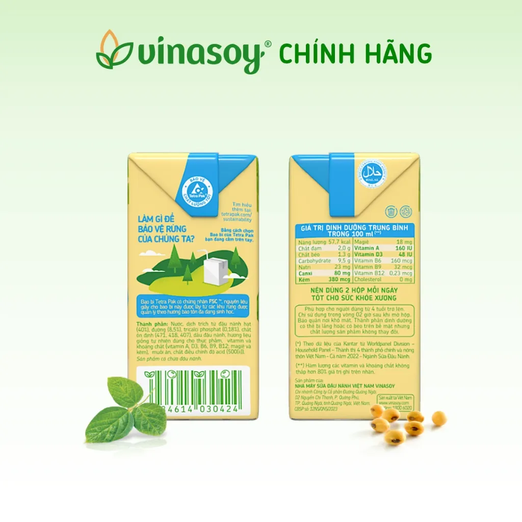 Ảnh Thùng sữa đậu nành Fami Canxi có đường (36 hộp x 200ml) 3
