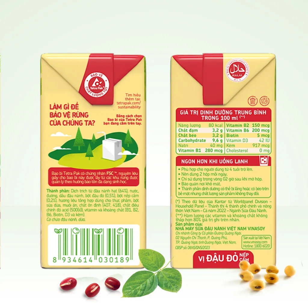 Ảnh Thùng sữa đậu nành Fami Go Đậu đỏ (36 hộp x 200ml) 4