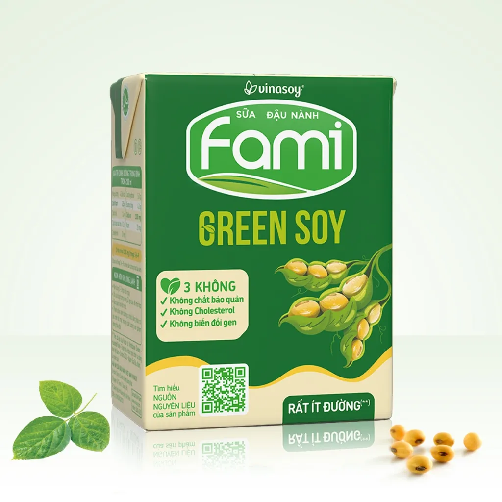 Ảnh Thùng sữa đậu nành Fami Green Soy rất ít đường (**) (36 hộp x 180ml) 3