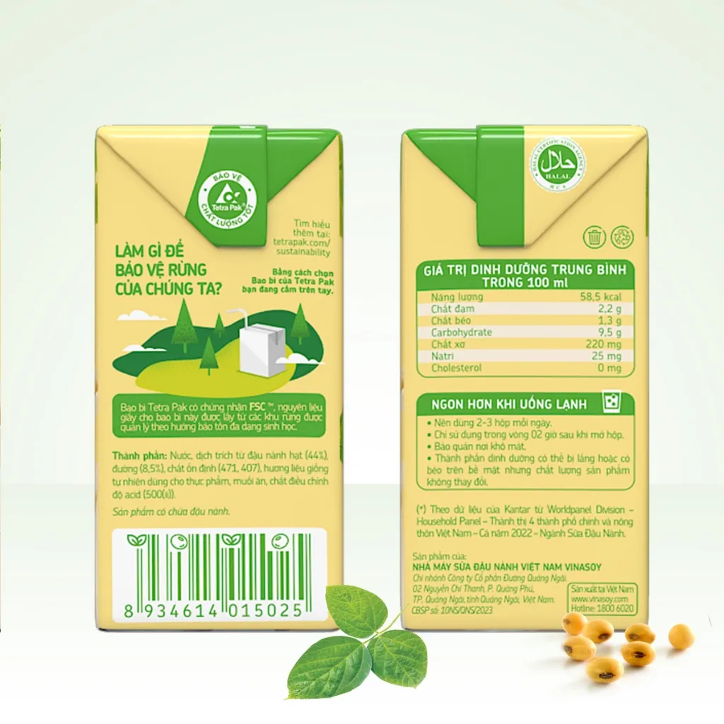 Ảnh Thùng sữa đậu nành Fami Nguyên chất có đường (36 hộp x 200ml) 3