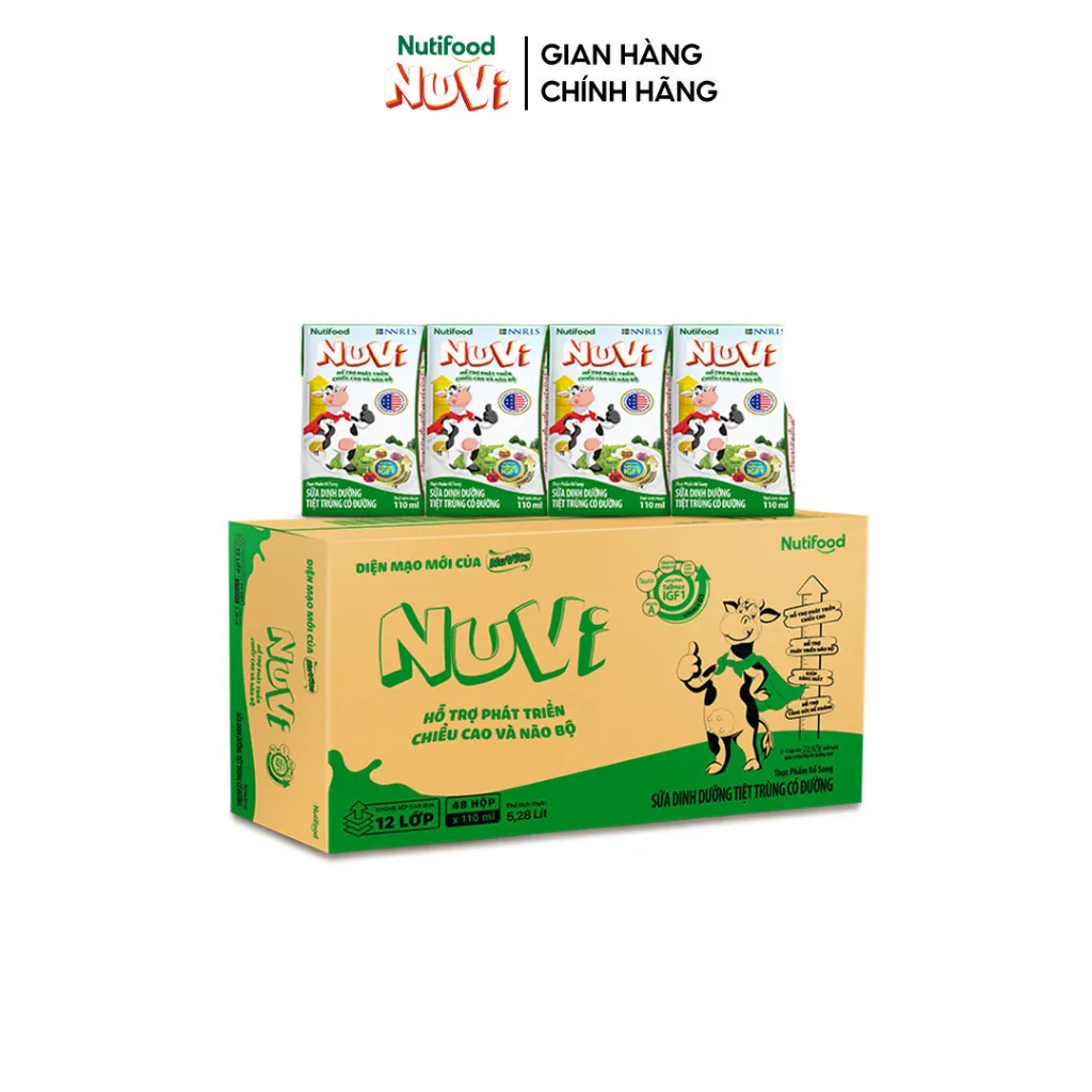 Ảnh Thùng Sữa Dinh Dưỡng Tiệt Trùng NuVi Có Đường 110ml (Hộp 110ml x 48) 4