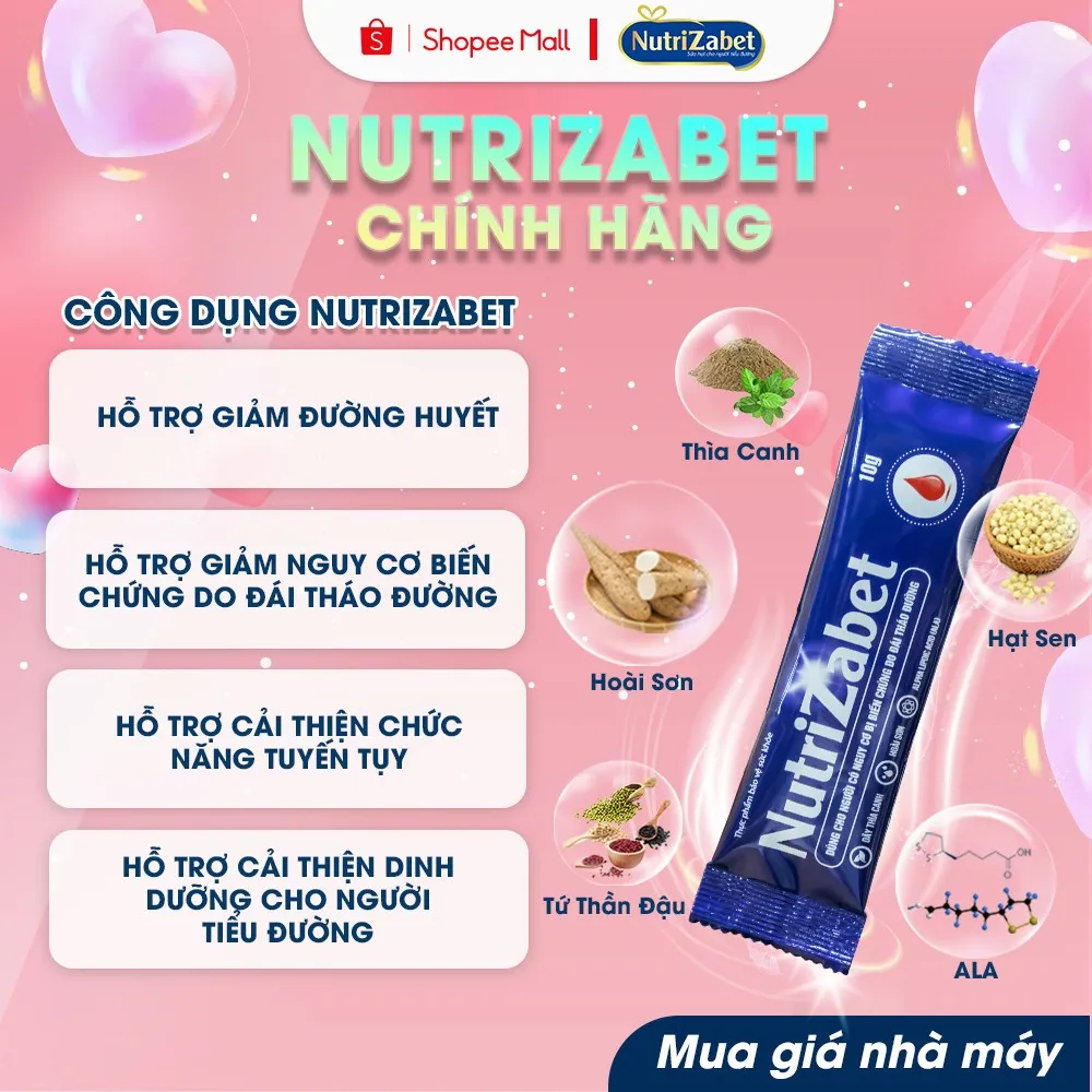Ảnh Thùng Sữa Hạt Nutrizabet 12 Hộp (30 Gói/Hộp) , Giúp Ổn Định Đường Huyết, Ngăn Ngừa Biến Chứng 2