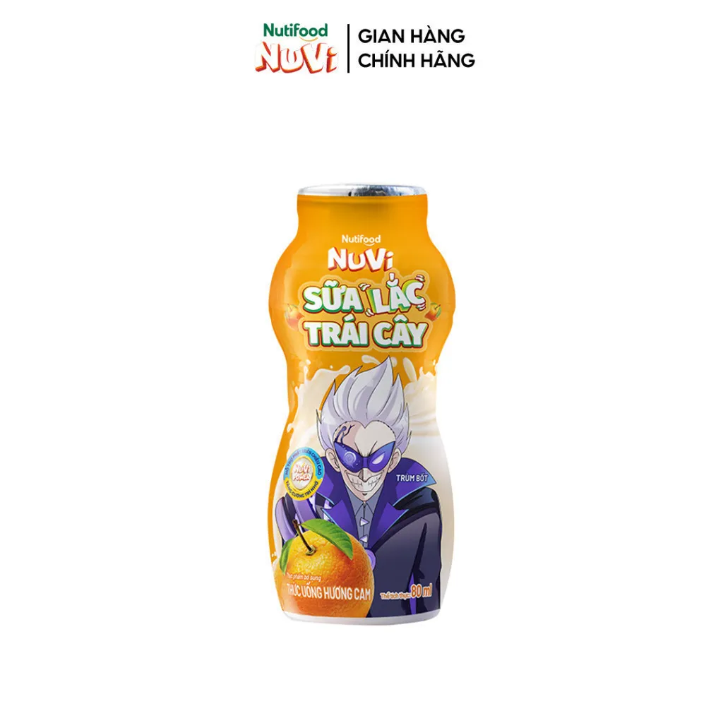 Ảnh Thùng Sữa Lắc Trái Cây NuVi Hương Cam (Chai 80ml x 48) 3
