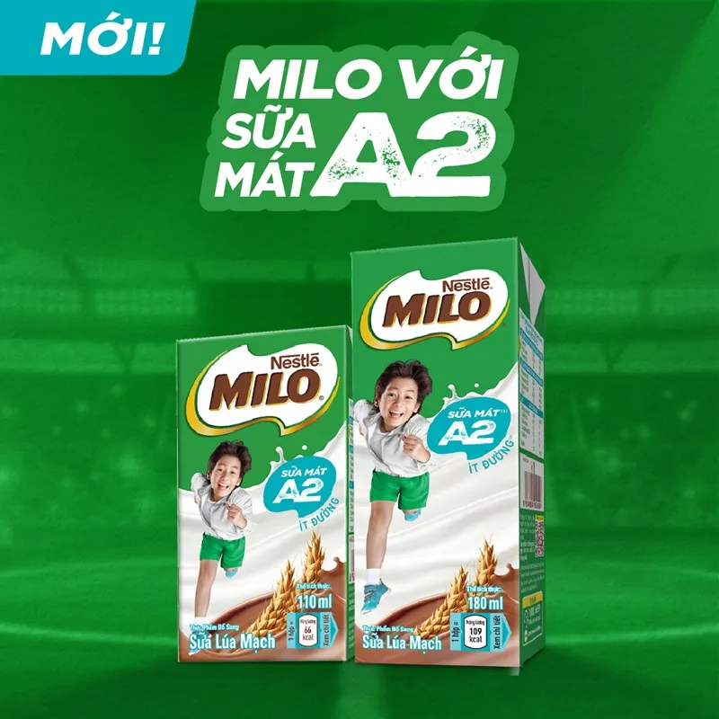Ảnh Thùng Sữa Lúa Mạch Nestle MILO A2 MỚI 12(4x180ml) 3