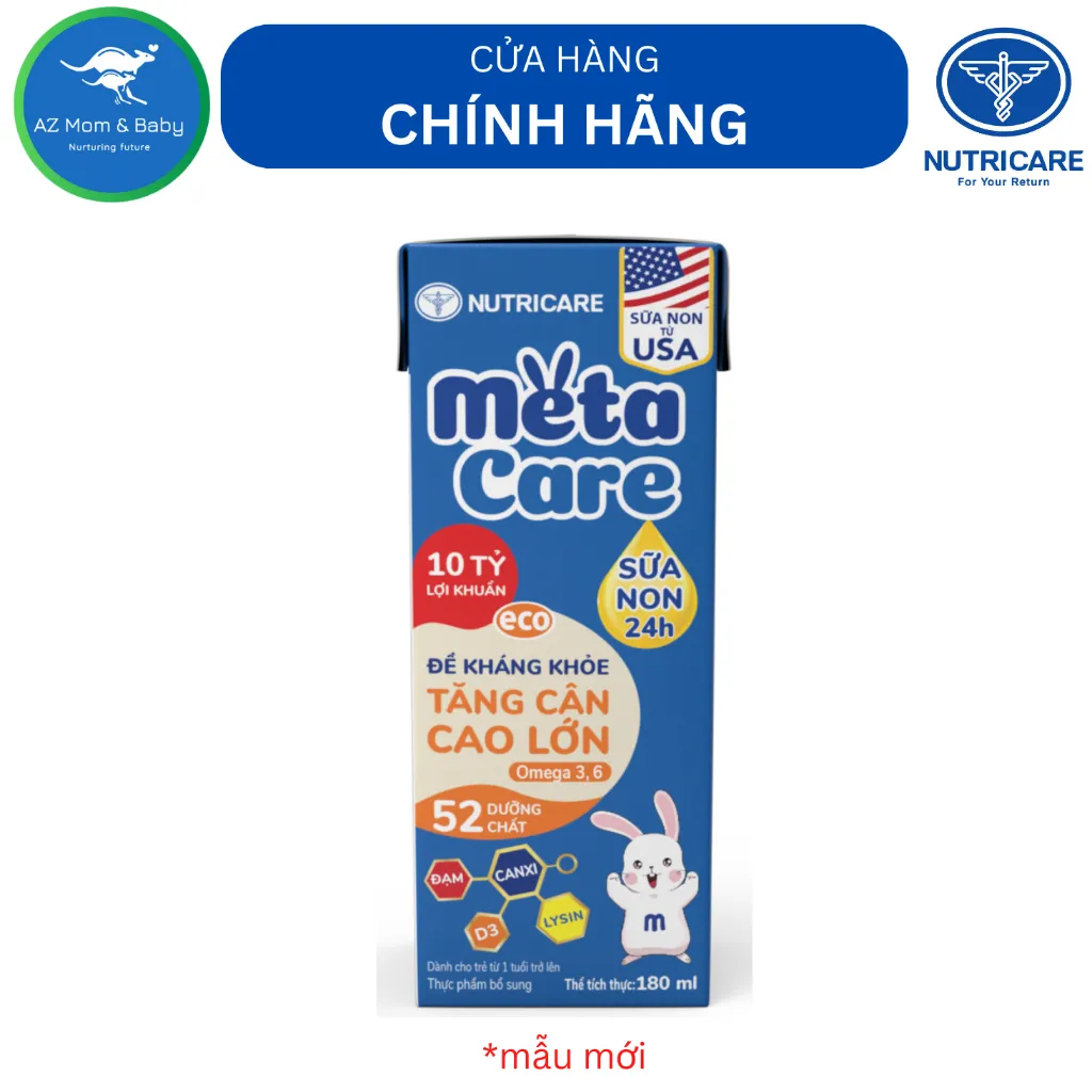 Ảnh Thùng sữa nước pha sẵn Nutricare Metacare ECO (180ml x 48 hộp) 1