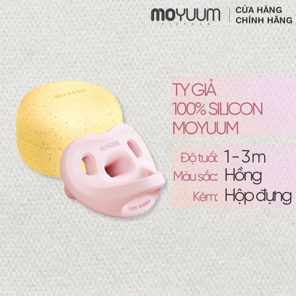 Ảnh Ti giả 100% silicon Moyuum - 1-3m - Màu hồng 1