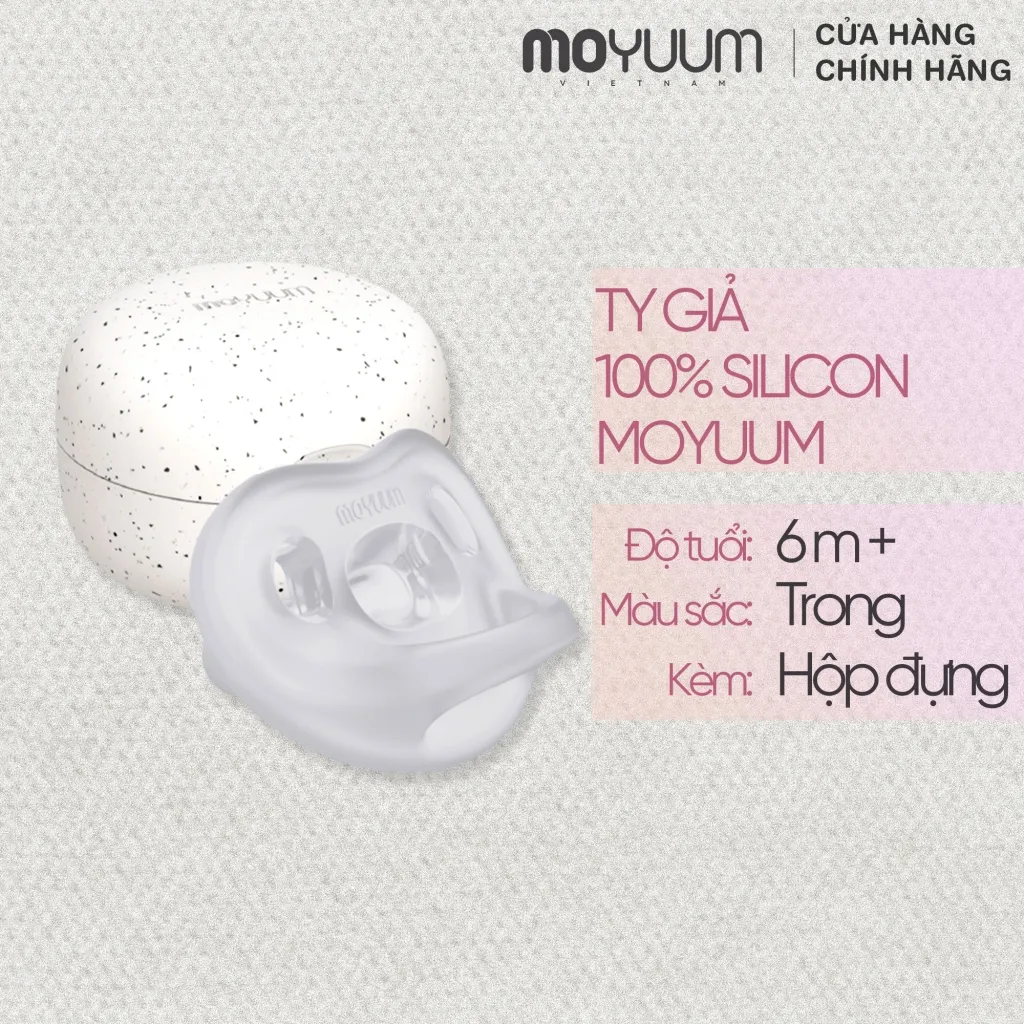 Ảnh Ti giả 100% silicon Moyuum - 6m+ - Màu trong suốt 1